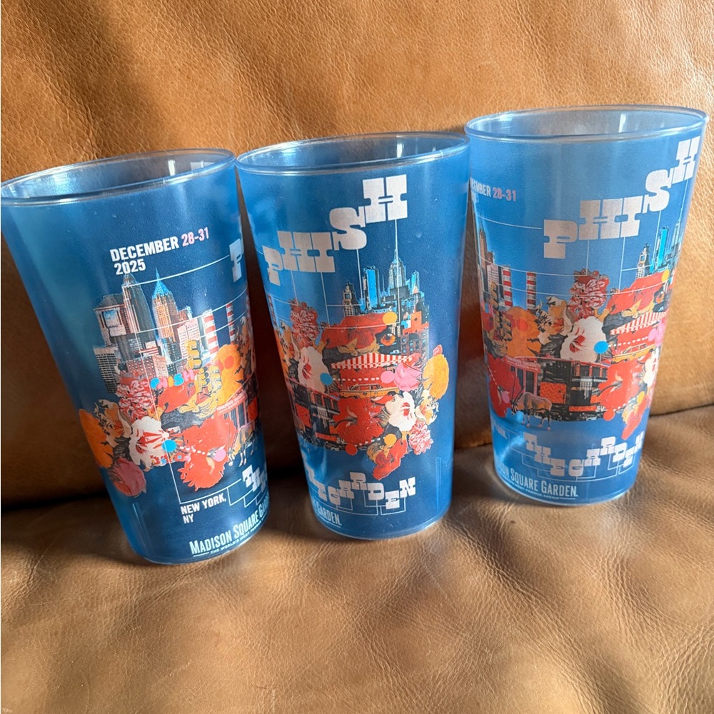 Phish MSG NYE 2025 Souvenir Glasses